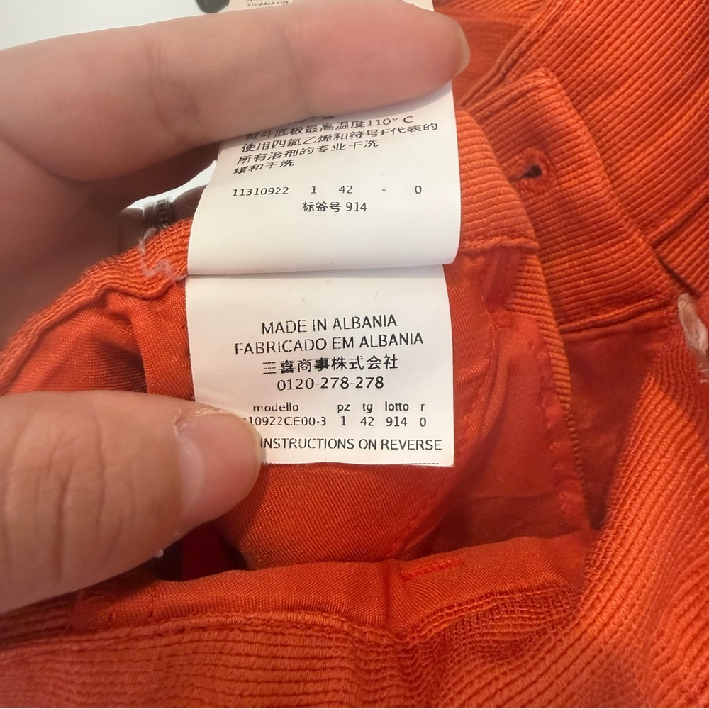 PennyBlack by MaxMara Label-cut Evvica Classic Trousers Orange.Size:US6 Spring - Picture 11 of 13